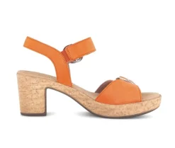 Sandale met plateauzool oranje