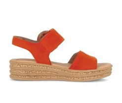 Sandale met plateauzool oranje