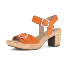 Sandale met plateauzool oranje