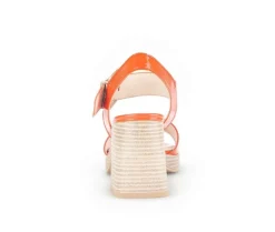 Sandale met plateauzool oranje