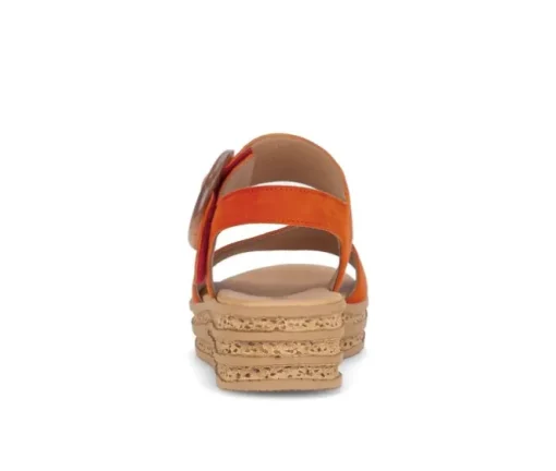 Sandale met plateauzool oranje