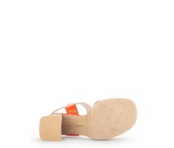 Sandale met plateauzool oranje