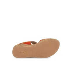 Sandale met plateauzool oranje