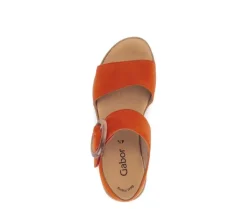 Sandale met plateauzool oranje