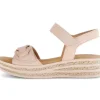 Sandale met plateauzool rose