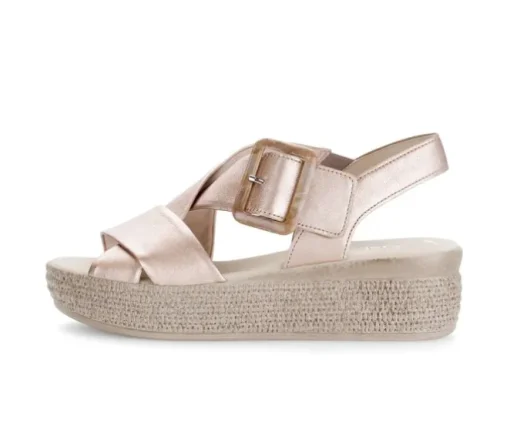 Sandale met plateauzool rose