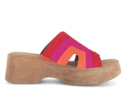 Sandale met plateauzool rood