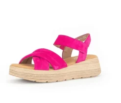 Sandale met plateauzool roze