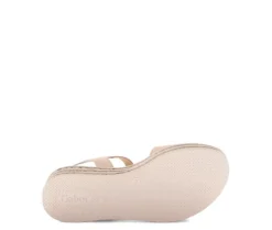 Sandale met plateauzool rose