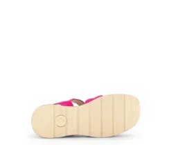 Sandale met plateauzool roze