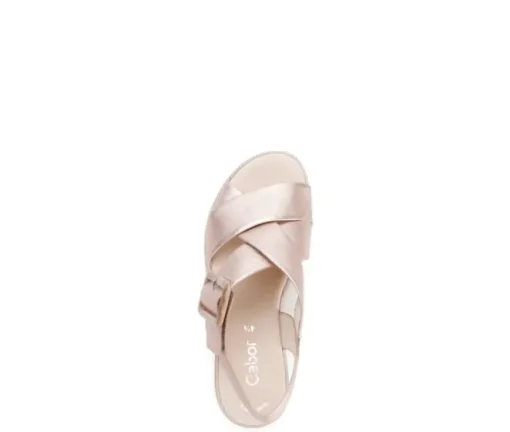Sandale met plateauzool rose