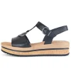 Sandale met plateauzool zwart