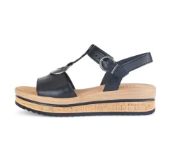 Sandale met plateauzool zwart