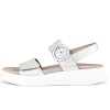 Sandale met plateauzool zilver