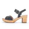 Sandale met plateauzool zwart