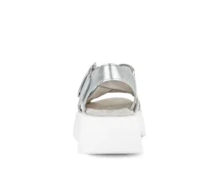 Sandale met plateauzool zilver