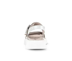 Sandale met plateauzool zilver