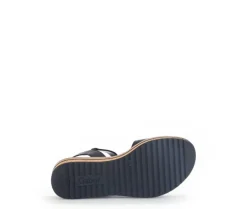Sandale met plateauzool zwart