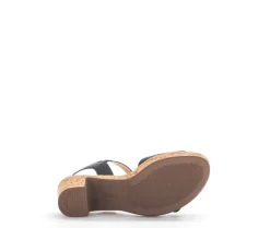 Sandale met plateauzool zwart