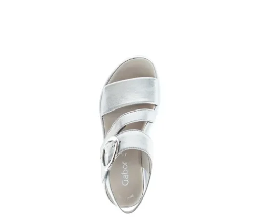 Sandale met plateauzool zilver