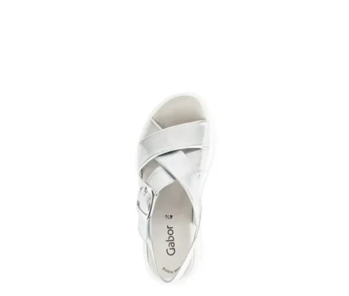 Sandale met plateauzool zilver