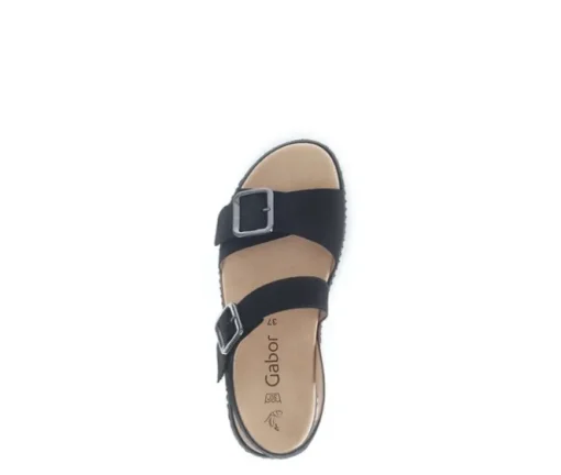 Sandale met plateauzool zwart