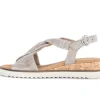 Sandaleno met sleehak beige