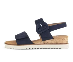 Sandaleno met sleehak blauw
