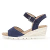 Sandaleno met sleehak blauw