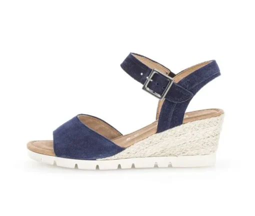 Sandaleno met sleehak blauw