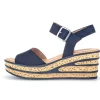 Sandaleno met sleehak blauw