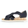 Sandaleno met sleehak blauw