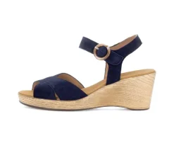 Sandaleno met sleehak blauw