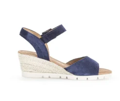 Sandaleno met sleehak blauw