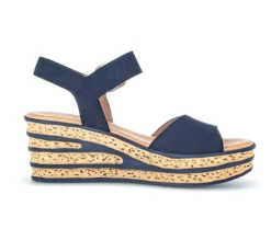 Sandaleno met sleehak blauw