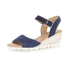 Sandaleno met sleehak blauw