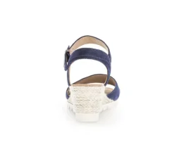 Sandaleno met sleehak blauw