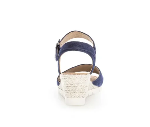 Sandaleno met sleehak blauw