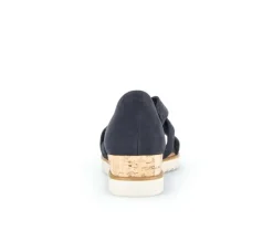 Sandaleno met sleehak blauw