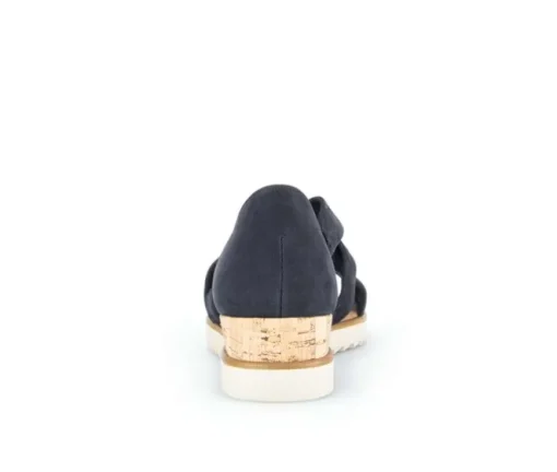 Sandaleno met sleehak blauw