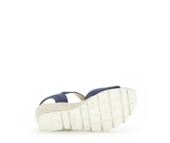 Sandaleno met sleehak blauw