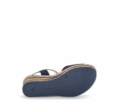Sandaleno met sleehak blauw