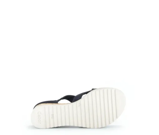 Sandaleno met sleehak blauw
