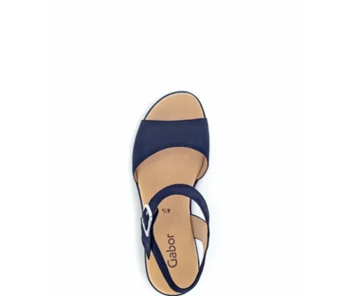 Sandaleno met sleehak blauw