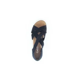 Sandaleno met sleehak blauw