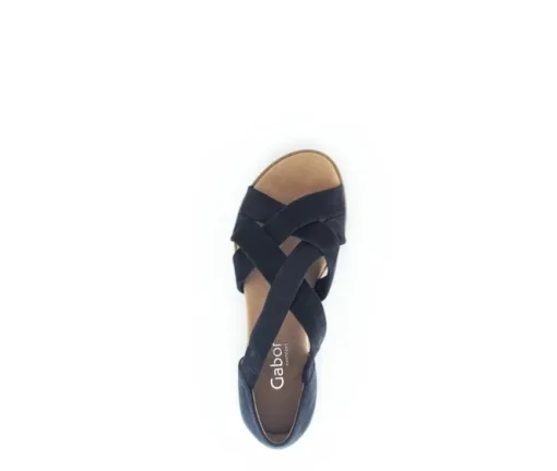 Sandaleno met sleehak blauw