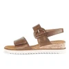 Sandaleno met sleehak bruin