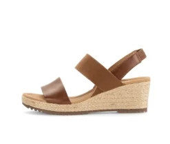 Sandaleno met sleehak bruin