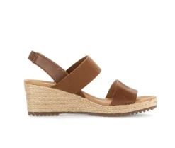 Sandaleno met sleehak bruin