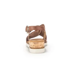 Sandaleno met sleehak bruin